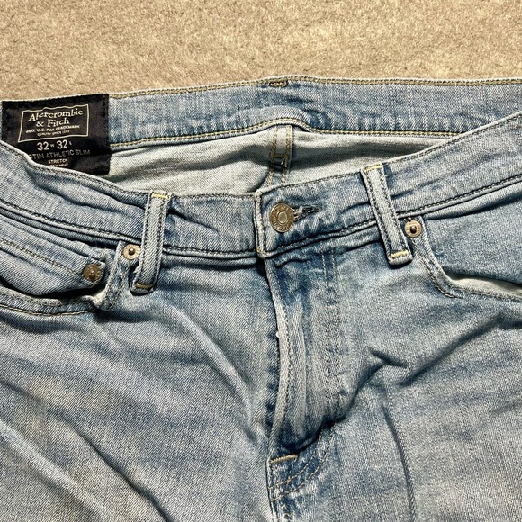 Abercrombie & Fitch Men’s Jeans 32x32 Rustin Athletic Slim Medium Wash Denim - Picture 5 of 7